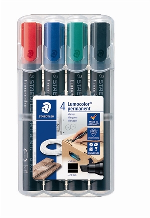 Staedtler Lumocolor Permenens marker, ferde 2-5mm vegyes (4)